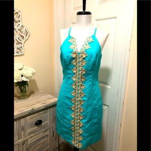 Lilly Pulitzer embroidered shift dress Size 2